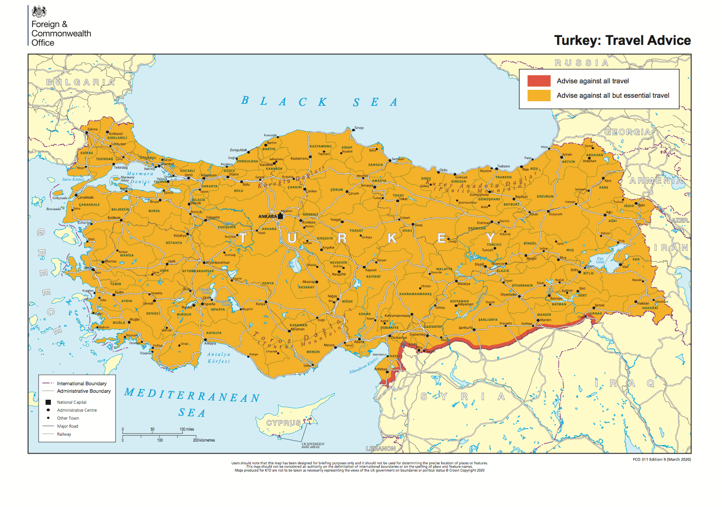 safe to travel to turkey from uk